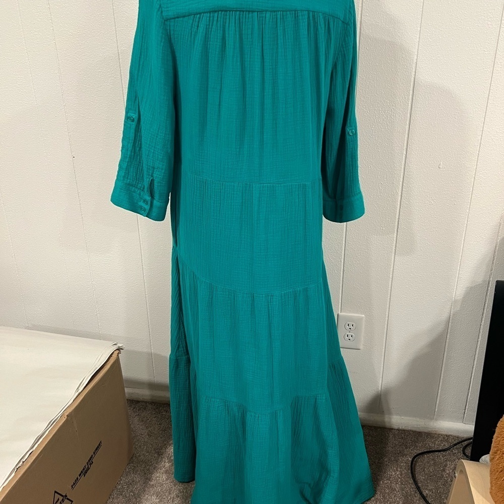 Elegant Teal Dress - Picture 3 of 9